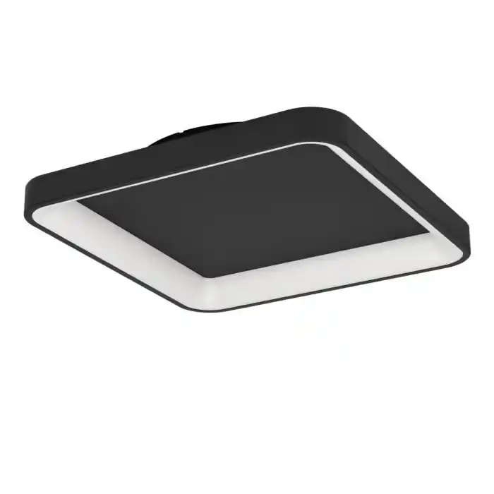 Aplica/Plafoniera EGLO Loretello 901252 LED 12W 2700-6500K 1440lm 220-240V,50/60Hz L 350mm x l 350mm x H 75mm plastic/otel negru IP20 Preț mic