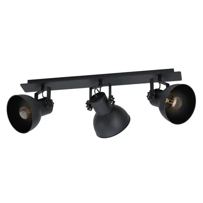 Aplica/Plafoniera EGLO Barnstaple 1 43433 E27 3X40W 220-240V,50/60Hz L 750mm x l 90mm otel/lemn negru otel negru IP20 Popular