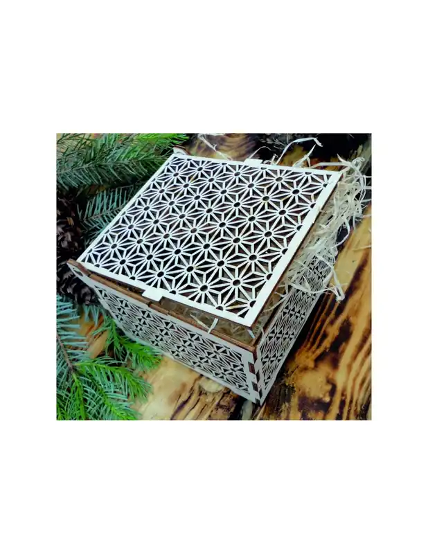 Vintage drevená krabička - Easy, rozmer 12,6x12,6x8,2 cm, poskladaná Ofertă