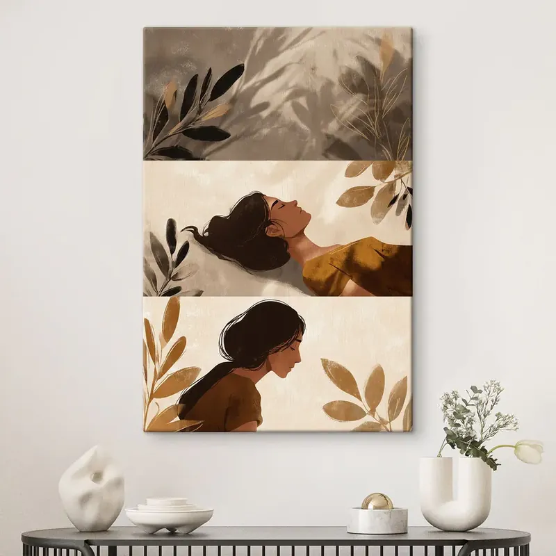 Bestseller Tablou pe pânză Tablou pe pânză Colaj cu o femeie care doarme (SKU s49018)
