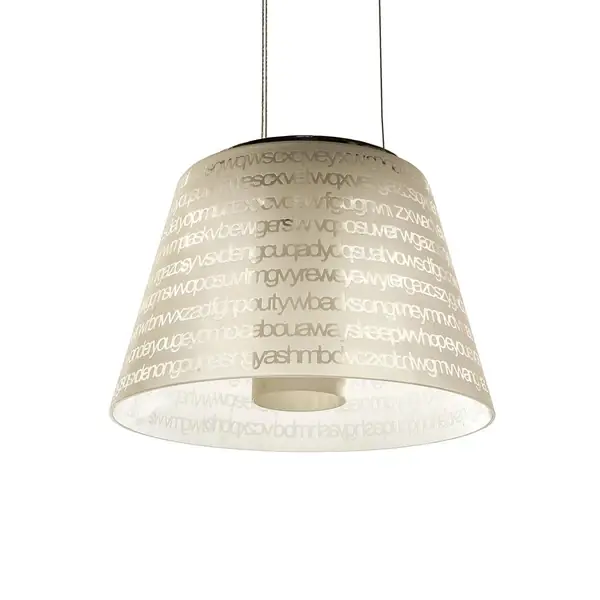 Lampa suspendata moderna transparenta de sticla LETTER S2 1x40W E27 Preț mic