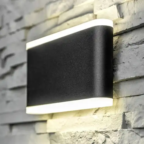 Comandă acum Aplica LED perete, pentru exterior, 6W, lumina calda, 3000k, 115x115x30mm, neagra, patrata, aluminiu, IP65