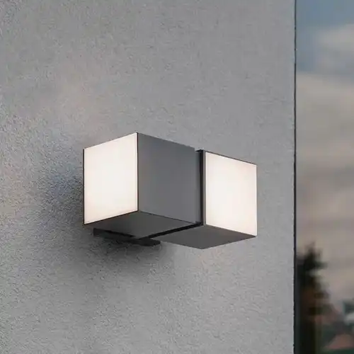 Ofertă de sezon Aplica LED perete, pentru exterior, 6W, lumina naturala, 4000k, 750lm, neagra, patrata, metal, IP65