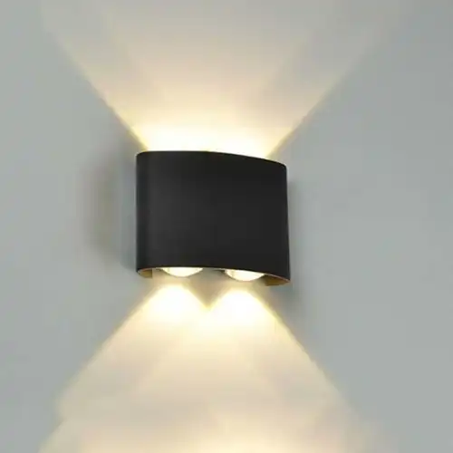 Ofertă Aplica LED perete, pentru exterior, 12W, lumina calda, 3000k, 120x80x40mm, neagra, patrata, metal, IP65