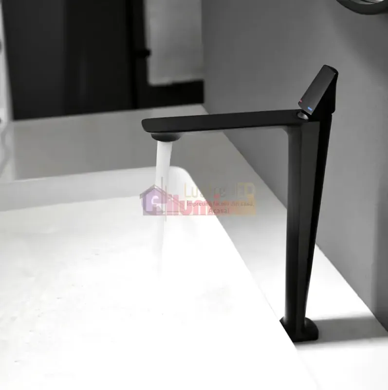 Baterie Lavoar Inalta Modern Line Black Tower 007 Popular