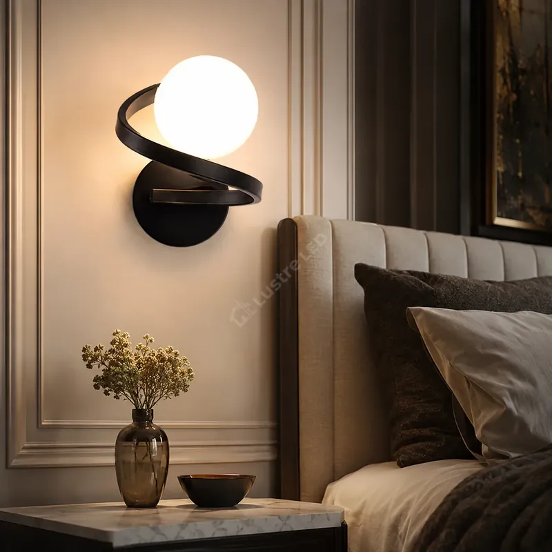 Aplica Abajur LINO 1xE27 Black Doar azi